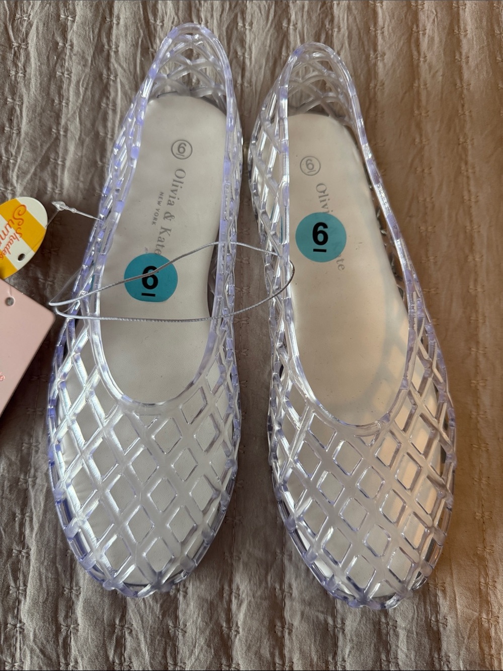Olivia & Kate Super Cute Jelly Ballet Flats - Transparent 6 ❤️